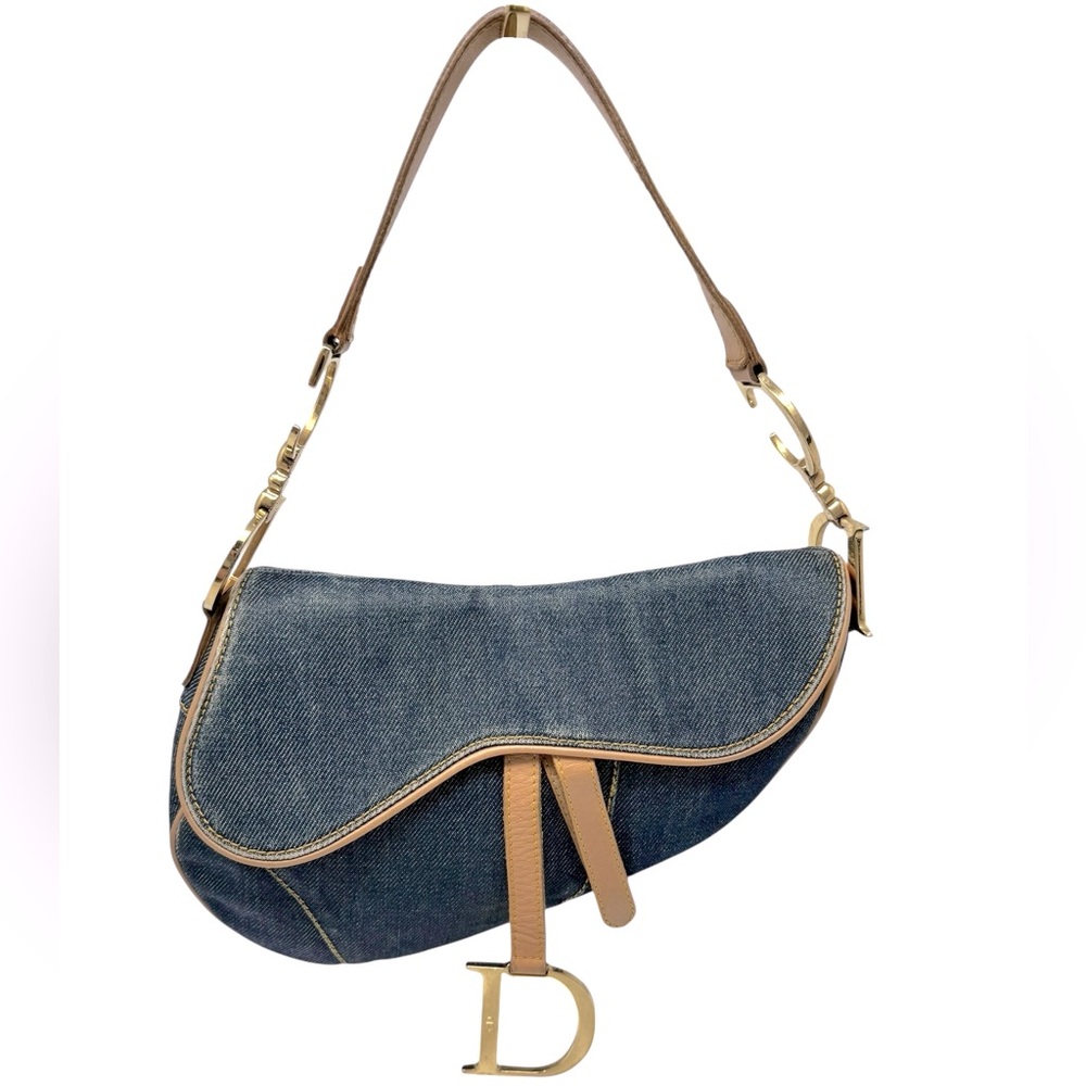 ❌SOLD❌ Christian Dior Denim Saddle Bag - Picture 1 of 3